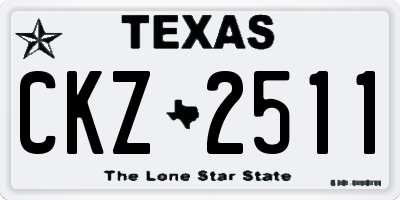 TX license plate CKZ2511