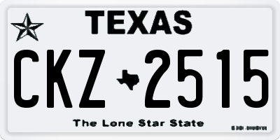 TX license plate CKZ2515