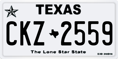 TX license plate CKZ2559