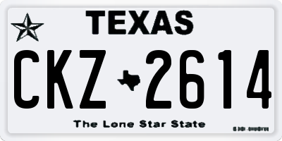 TX license plate CKZ2614