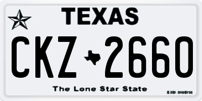 TX license plate CKZ2660