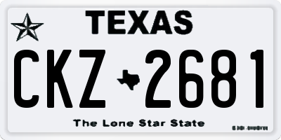 TX license plate CKZ2681
