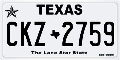 TX license plate CKZ2759