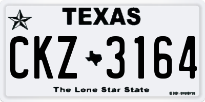 TX license plate CKZ3164
