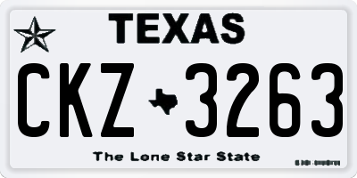 TX license plate CKZ3263