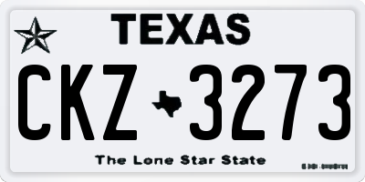 TX license plate CKZ3273