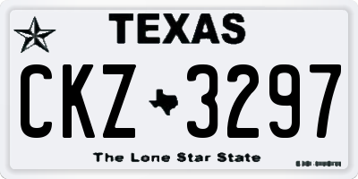 TX license plate CKZ3297