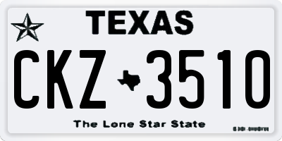 TX license plate CKZ3510