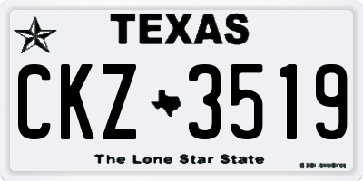 TX license plate CKZ3519