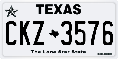 TX license plate CKZ3576
