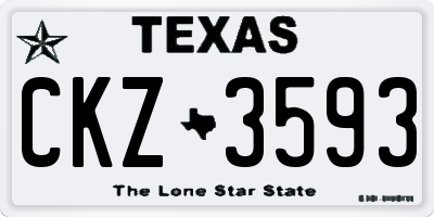 TX license plate CKZ3593