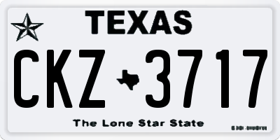 TX license plate CKZ3717