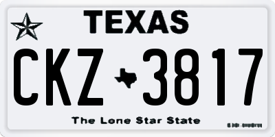TX license plate CKZ3817
