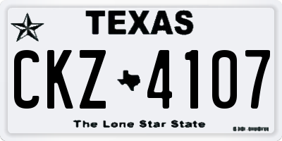 TX license plate CKZ4107
