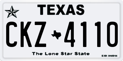 TX license plate CKZ4110