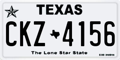 TX license plate CKZ4156