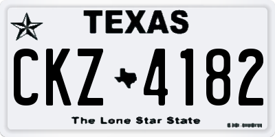 TX license plate CKZ4182