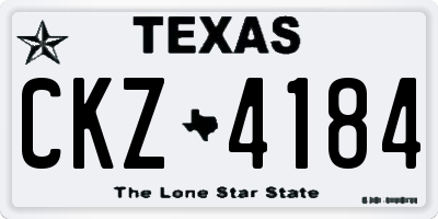 TX license plate CKZ4184