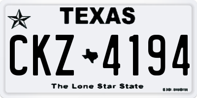 TX license plate CKZ4194