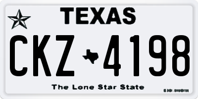 TX license plate CKZ4198