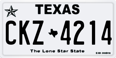 TX license plate CKZ4214