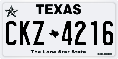 TX license plate CKZ4216