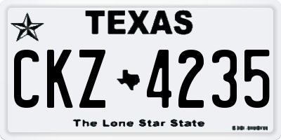 TX license plate CKZ4235