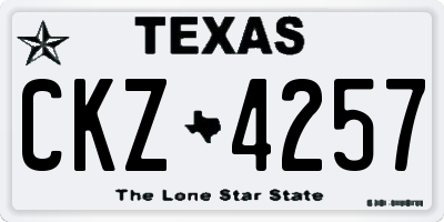 TX license plate CKZ4257