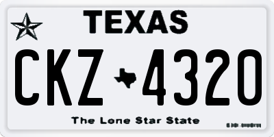 TX license plate CKZ4320