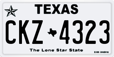 TX license plate CKZ4323