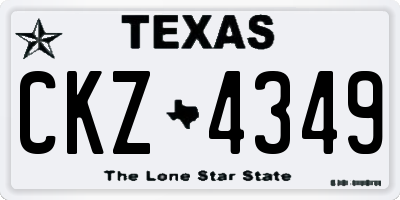 TX license plate CKZ4349