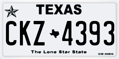 TX license plate CKZ4393