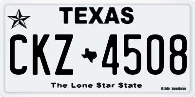 TX license plate CKZ4508