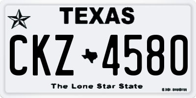 TX license plate CKZ4580
