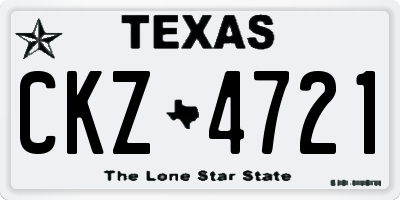 TX license plate CKZ4721