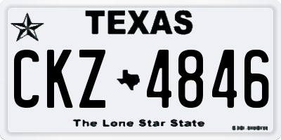 TX license plate CKZ4846