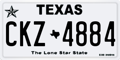 TX license plate CKZ4884