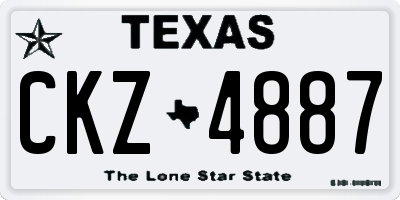 TX license plate CKZ4887