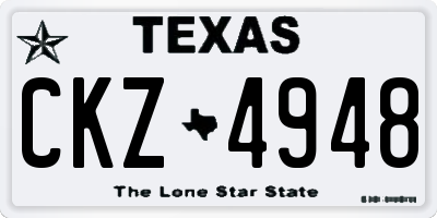 TX license plate CKZ4948