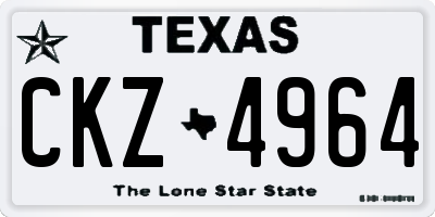 TX license plate CKZ4964
