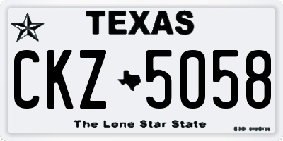 TX license plate CKZ5058