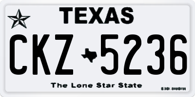 TX license plate CKZ5236