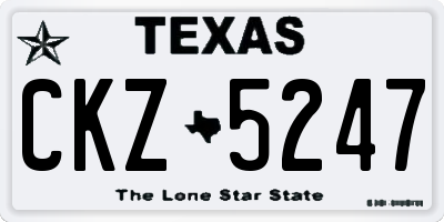TX license plate CKZ5247