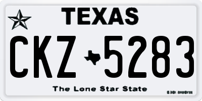 TX license plate CKZ5283