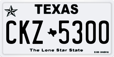 TX license plate CKZ5300