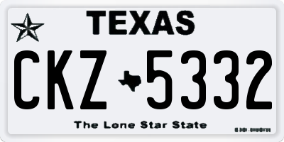 TX license plate CKZ5332