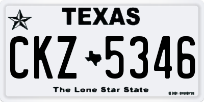 TX license plate CKZ5346