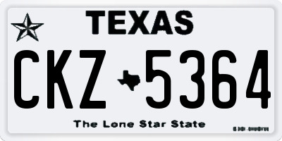 TX license plate CKZ5364