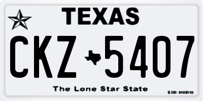 TX license plate CKZ5407