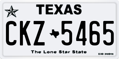TX license plate CKZ5465